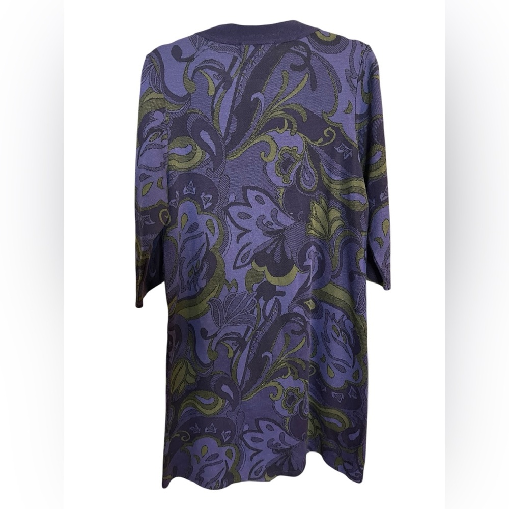 Nina Leonard Bold Jacquard Paisley Print Sweater Dress - Work to Weekend - Picture 4 of 7